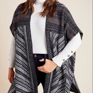 NWT - Anthropologie - Metallic Knit Kimono Cardigan